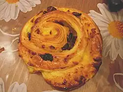 French style pain aux raisins