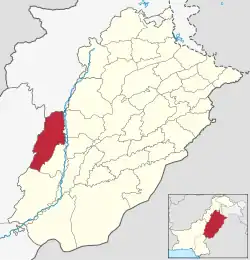Location of Taunsa District ضِلع تونسا,تونسہ دمگ