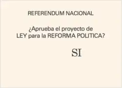 YES ballot used for the referendum on the Political Reform Act.