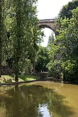 So-called suicide bridge to Belvedere island