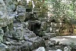 The petite cascade, a small artificial waterfall