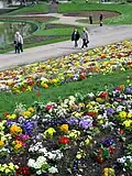 Flower beds of the Parc Floral de Paris