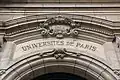 The "Universities of Paris" inscription on the Sorbonne's Chapelle Sainte-Ursule.