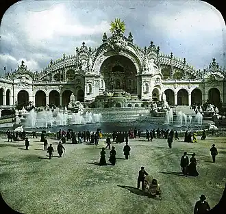 The Palace of Electricity (behind) and the Water Castle (in front)
