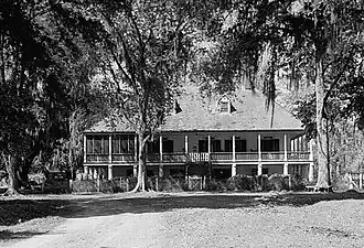 Parlange Plantation House in Mix, Louisiana, was built c. 1754 and is an early example of French Colonial architecture in the United States.