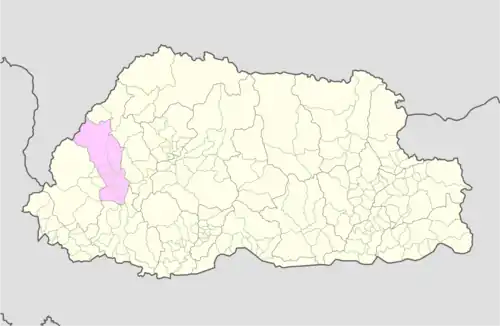 Location of Doteng Gewog