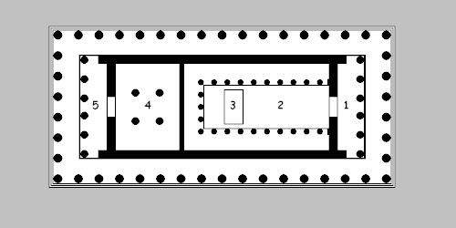 Plan numéroté du Parthénon