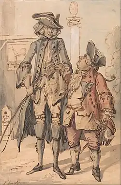 Caricature of George Bubb Dodington and Sir Thomas Robinson