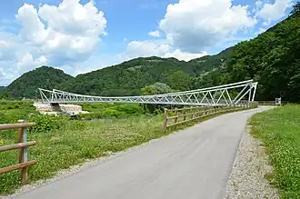Pedestrian and cyclist bridge in Tremerje