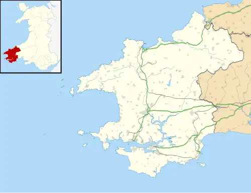 Manorbier is located in Pembrokeshire