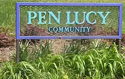 Pen Lucy neighborhood welcome sign
