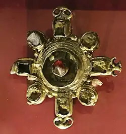 Gilded silver cross pendant, c. 1500