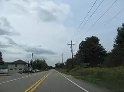 PA 27 westbound in the northwestern corner of the township