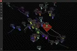 A LiDAR-based Spatial Intelligence system tracking individual passengers in real time at passport control.