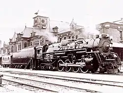 Pere Marquette Railroad Station and engine 1211