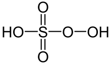 Skeletal formula of peroxymonosulfuric acid