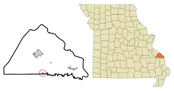 Location of Biehle, Missouri