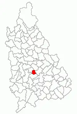 Location in Dâmbovița County