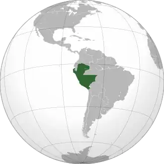 Location of Peru