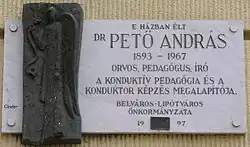 Plaque at a former residence