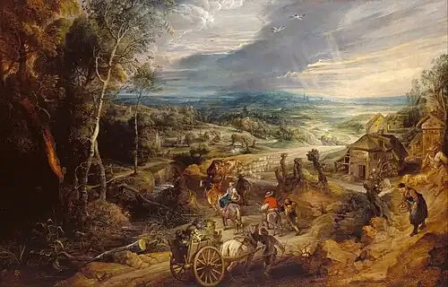 Peasants going to the market, Peter Paul Rubens, c. 1602