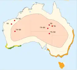 Tasmania and the coast of southeast Australia