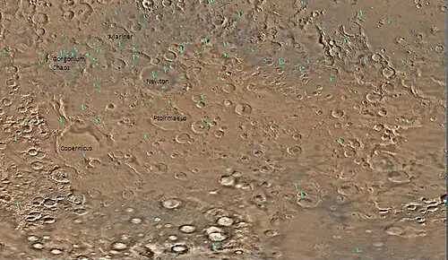 Map of Phaethontis quadrangle. Click on to enlarge and see some crater names.