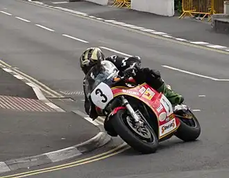 Michael Dunlop (3) Suzuki — Evening Practice Parliament Square, Ramsey 21 August 2013