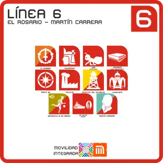 Scheme of the Mexico City Metro Line 6