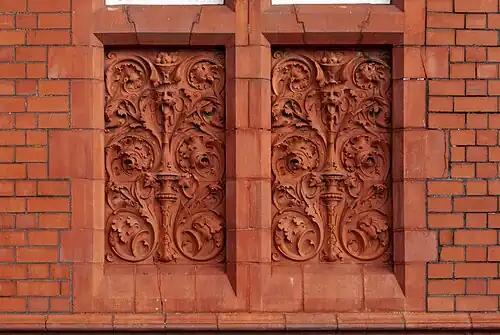 Terracotta panels on the southern façade