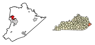 Location of Coal Run Village in Pike County, Kentucky.