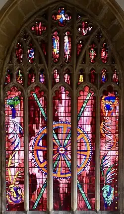 South east chapel window by John Piper and Patrick Reyntiens (1963-1968)