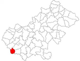 Location in Satu Mare County