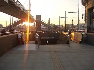 Line 3's entrance at Odissou Sq.