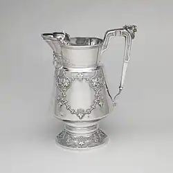 Pitcher; circa 1872; silver; overall: 28.6 x 15.6 x 21.9 cm; Metropolitan Museum of Art