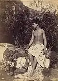 A very young Vincenzo Galdi in Plüschow's garden at Posillipo