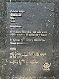 Plaque describing Ōwairaka, Statue of a Cloaked Woman, 2024