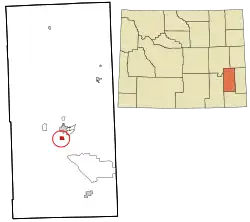 Location in Platte County, Wyoming