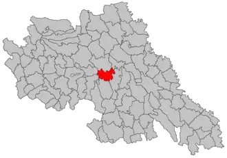 Location in Iași County