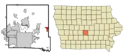 Location of Mitchellville, Iowa