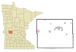 Location of Cyrus, Minnesota