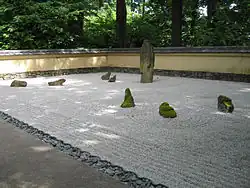 Sand and stone garden located in the Portland Japanese Gardens.
