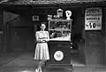 Commercial popcorn maker in the 1940s.