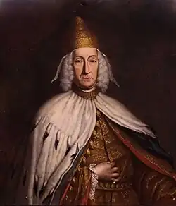 Doge Francesco Loredan, portrait by Jacopo Guarana