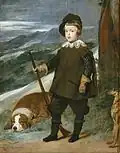 Balthasar Charles, in hunting attire, by Velázquez, 1635
