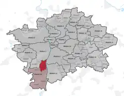 Location of Prague-Velká Chuchle in Prague