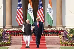 President Donald Trump and Prime minister of India Narendra Modi in New Delhi, India, February 25, 2020