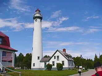 New Presque Isle Light along the shores of Lake Huron within Presque Isle Township