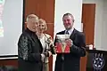 Professors Hans Thybo and Irina Artemieva presented their new book Moho to Academician Teng Jiwen