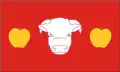 Design A - Hereford bull and apples on a background of the county's red earth.[6]